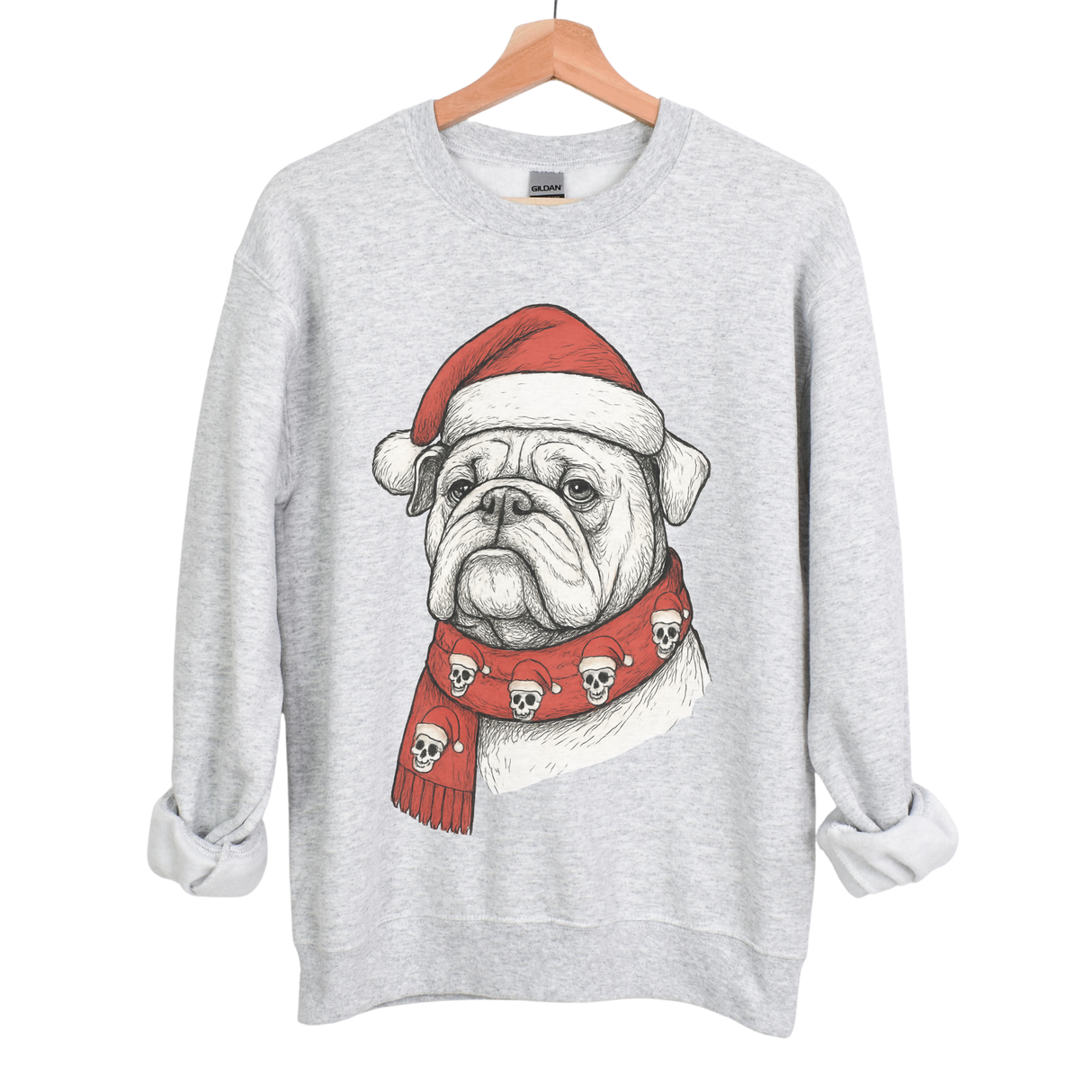 WINTER DOGS WITH SKULL/SANTA HAT SCARF