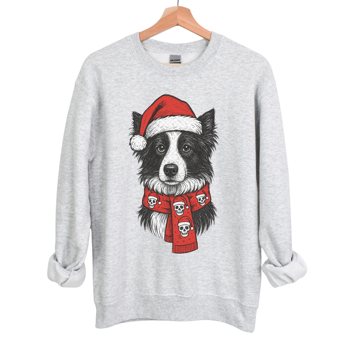 WINTER DOGS WITH SKULL/SANTA HAT SCARF