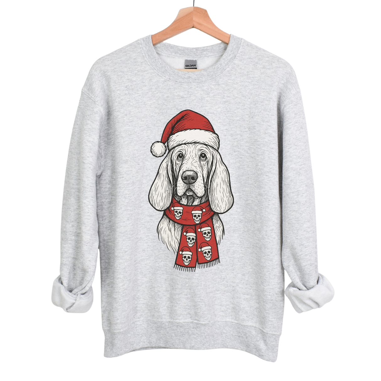 WINTER DOGS WITH SKULL/SANTA HAT SCARF