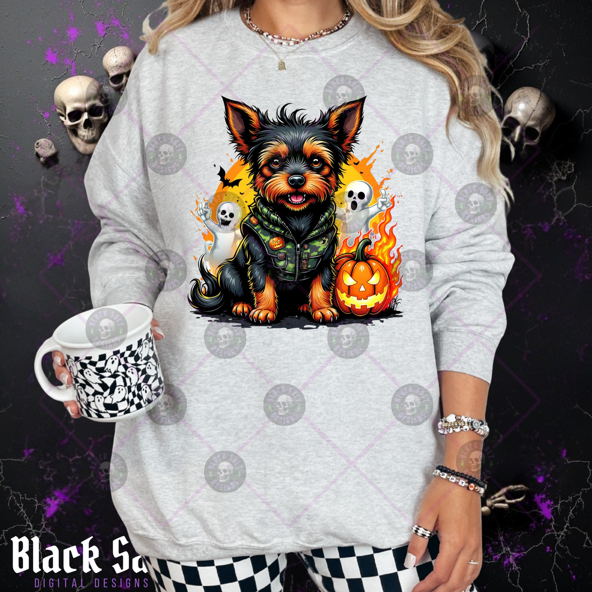 [DIFFERENT DOG BREEDS] HOODIES GHOUL HUNTERS - NO TREATS, JUST TRICKES