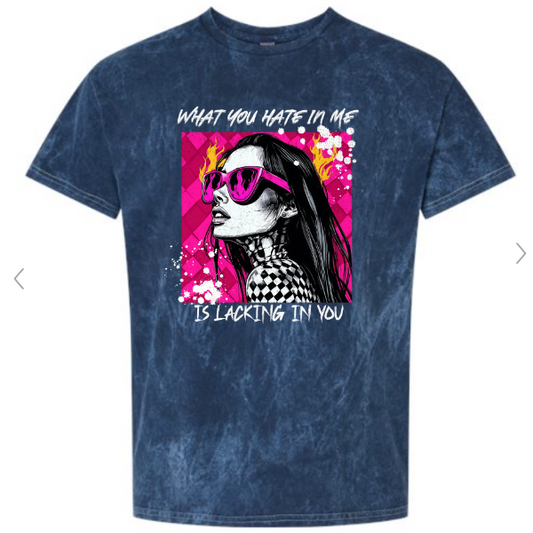 What You Hate About Me, Lacks In You Midnight Blue Mineral Wash TShirt | Goth, Grunge Women's Tops