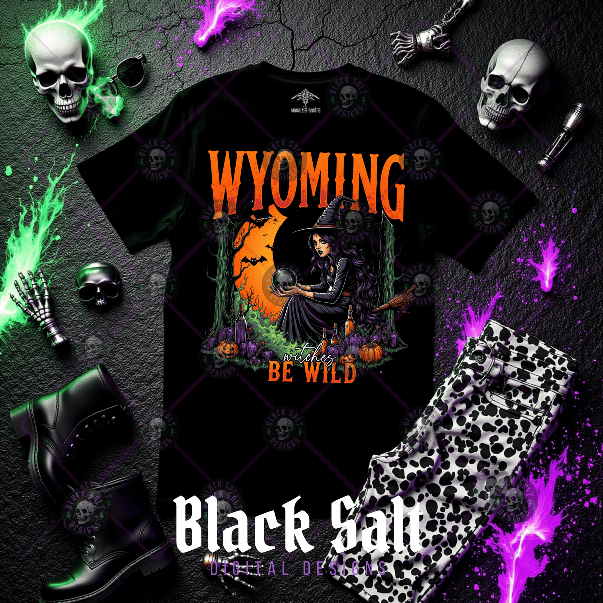 [STATE] Witches Be Wild Spooky Season HOODIE