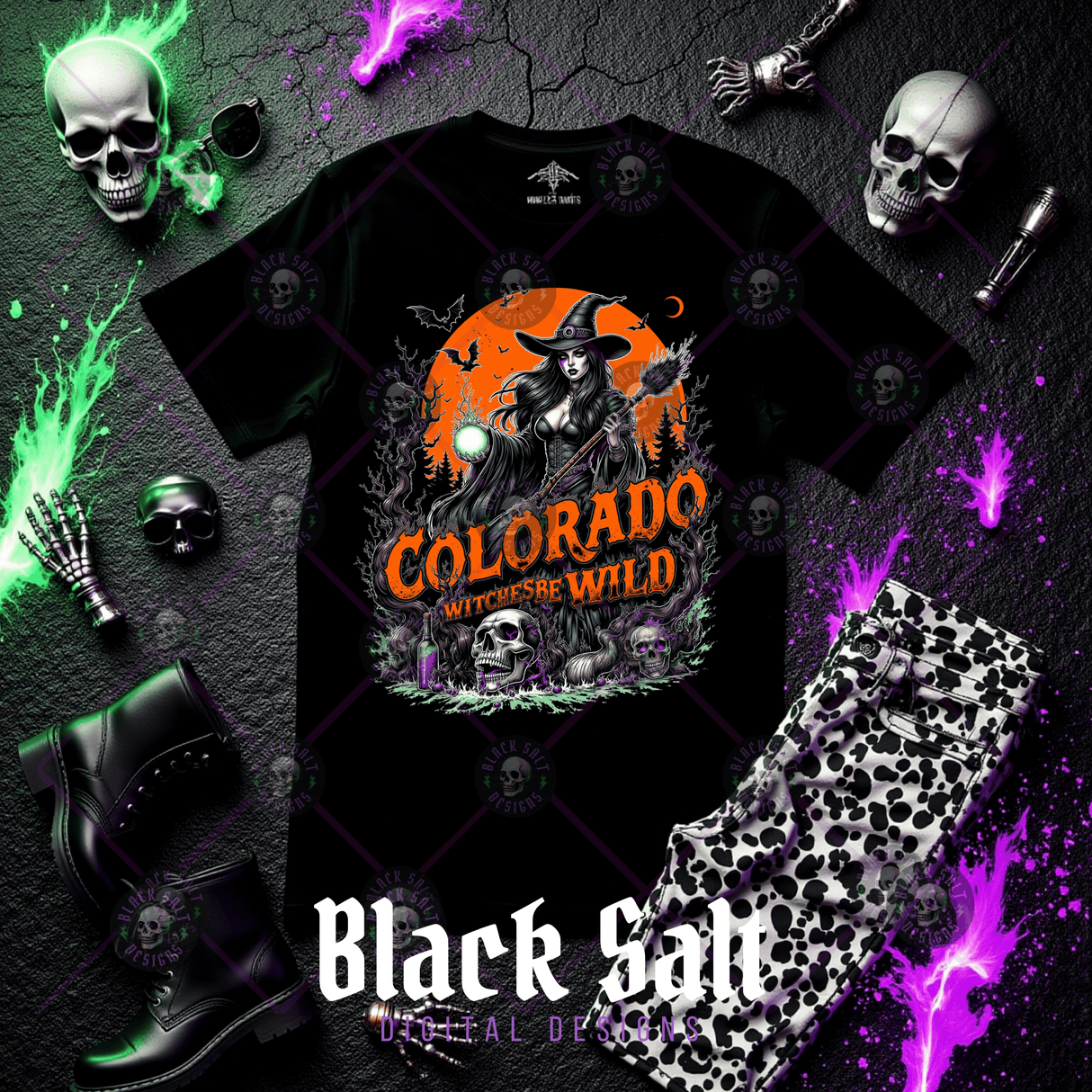 [STATE] Witches Be Wild Spooky Season HOODIE