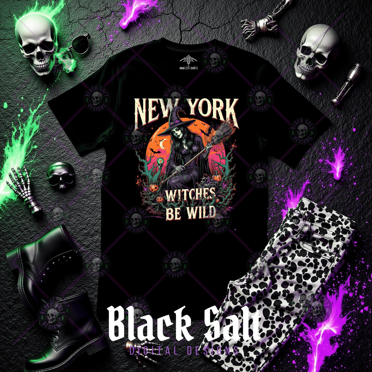 [STATE] Witches Be Wild Spooky Season HOODIE