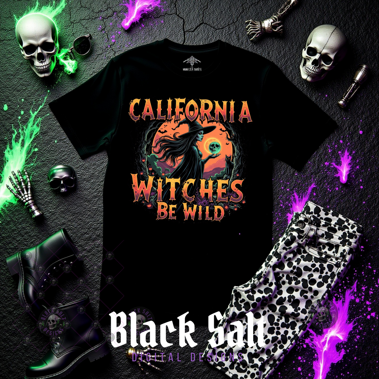 [STATE] Witches Be Wild Spooky Season HOODIE