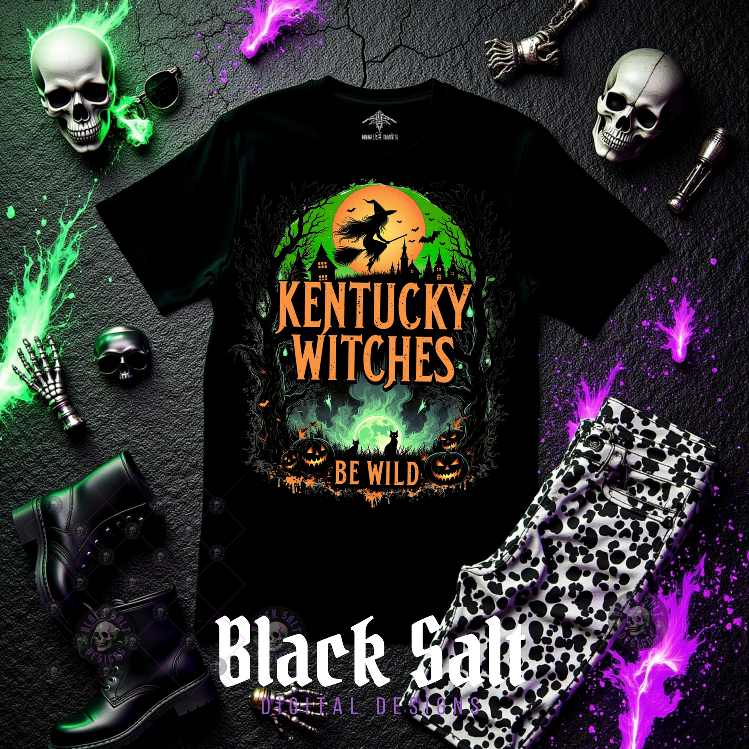 [STATE] Witches Be Wild Spooky Season SHIRT