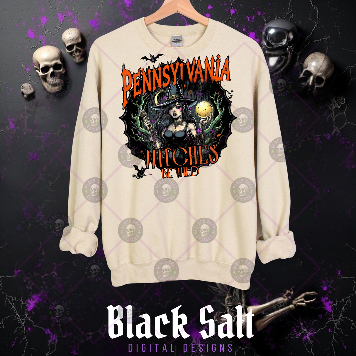 [STATE] Witches Be Wild Spooky Season HOODIE