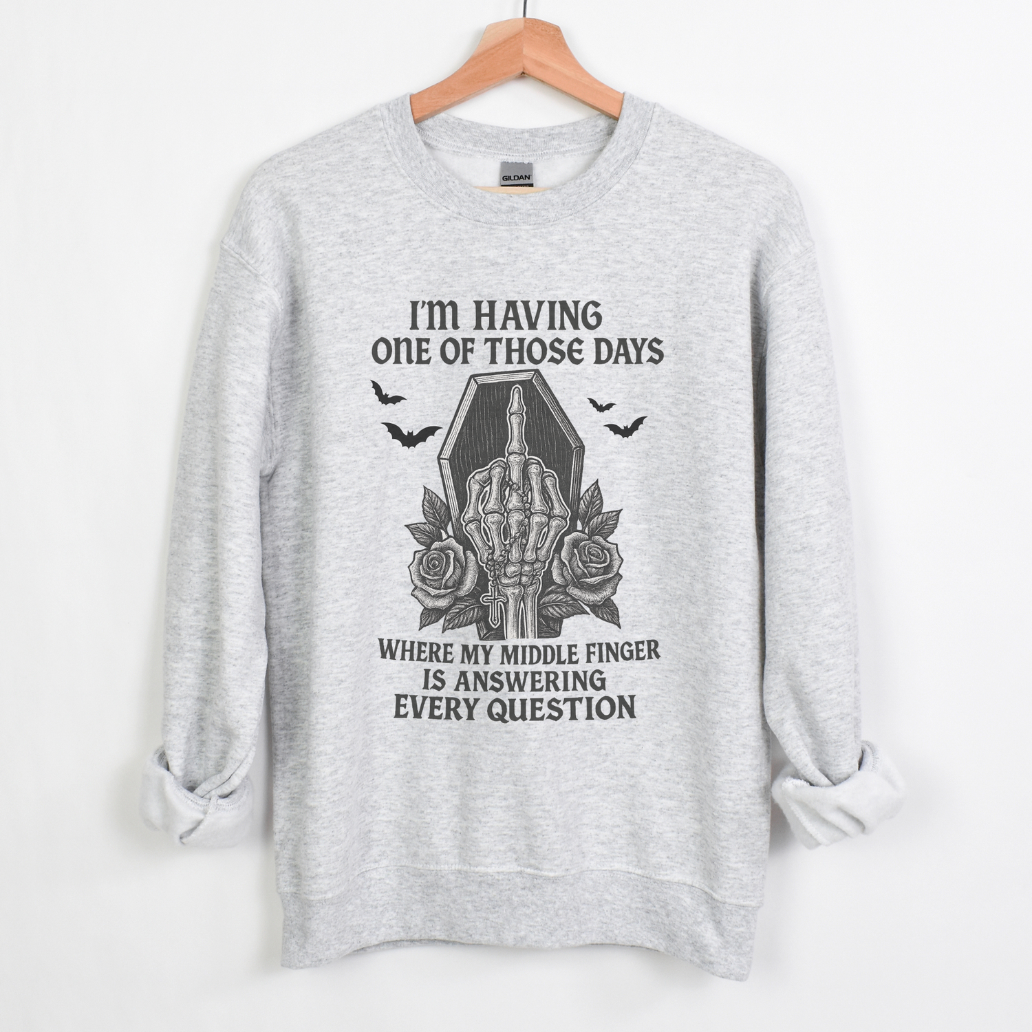 I'M HAVING ONE OF THOSE DAYS WHERE MY MIDDLE FINGER IS ANSWERING EVERY QUESTION