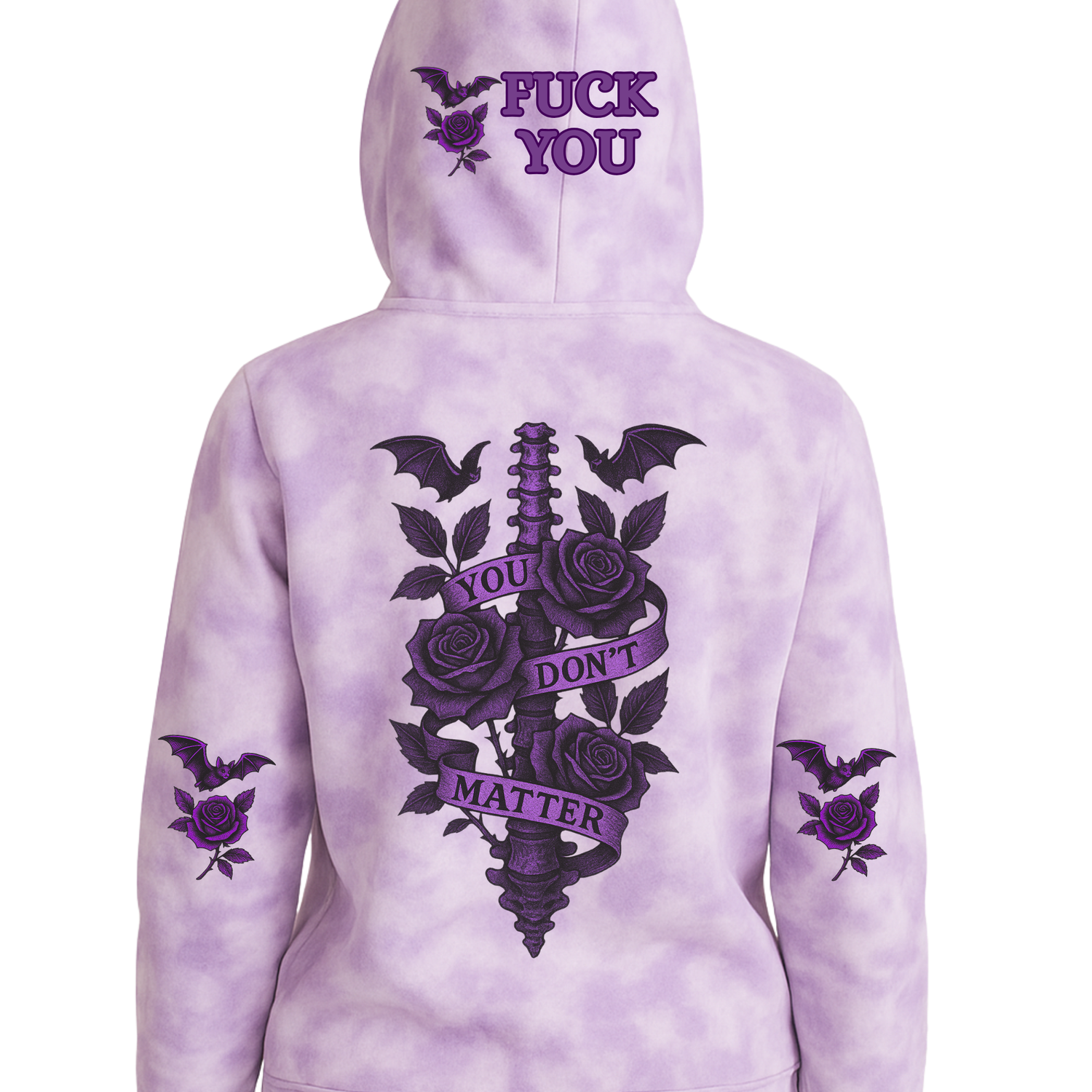 FUCK YOU (OR WITHOUT) YOU DON'T MATTER BAT & ROSES + MATCHING JOGGERS AVAILABLE