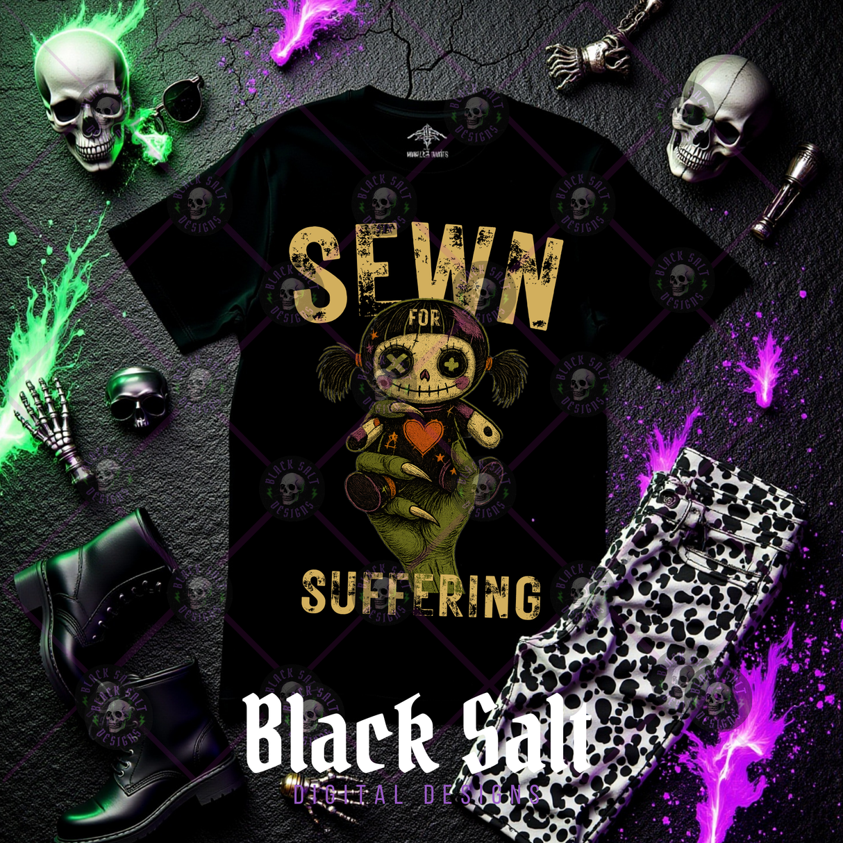 SEWN FOR SUFFERING
