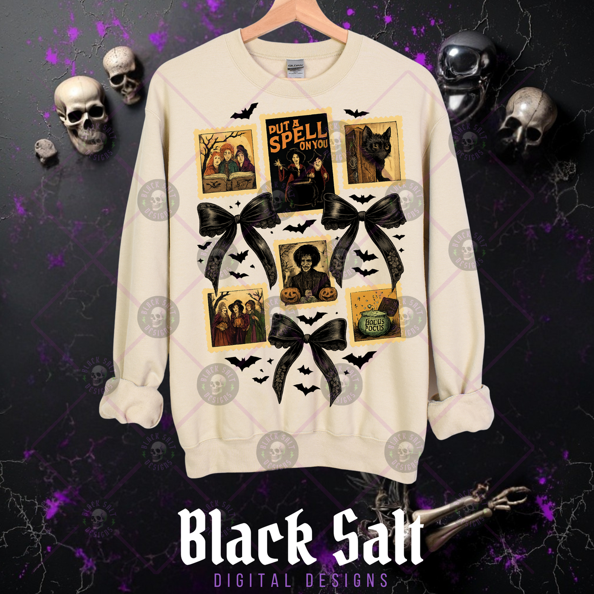 PUT A SPELL ON ME HOCUS POCUS SAND SWEATSHIRT