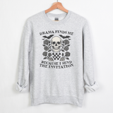 DRAMA FINDS ME BECAUSE I SEND THE INVITATION MARBLED TIE DYE OR ASH SWEATSHIRT/HOODIE