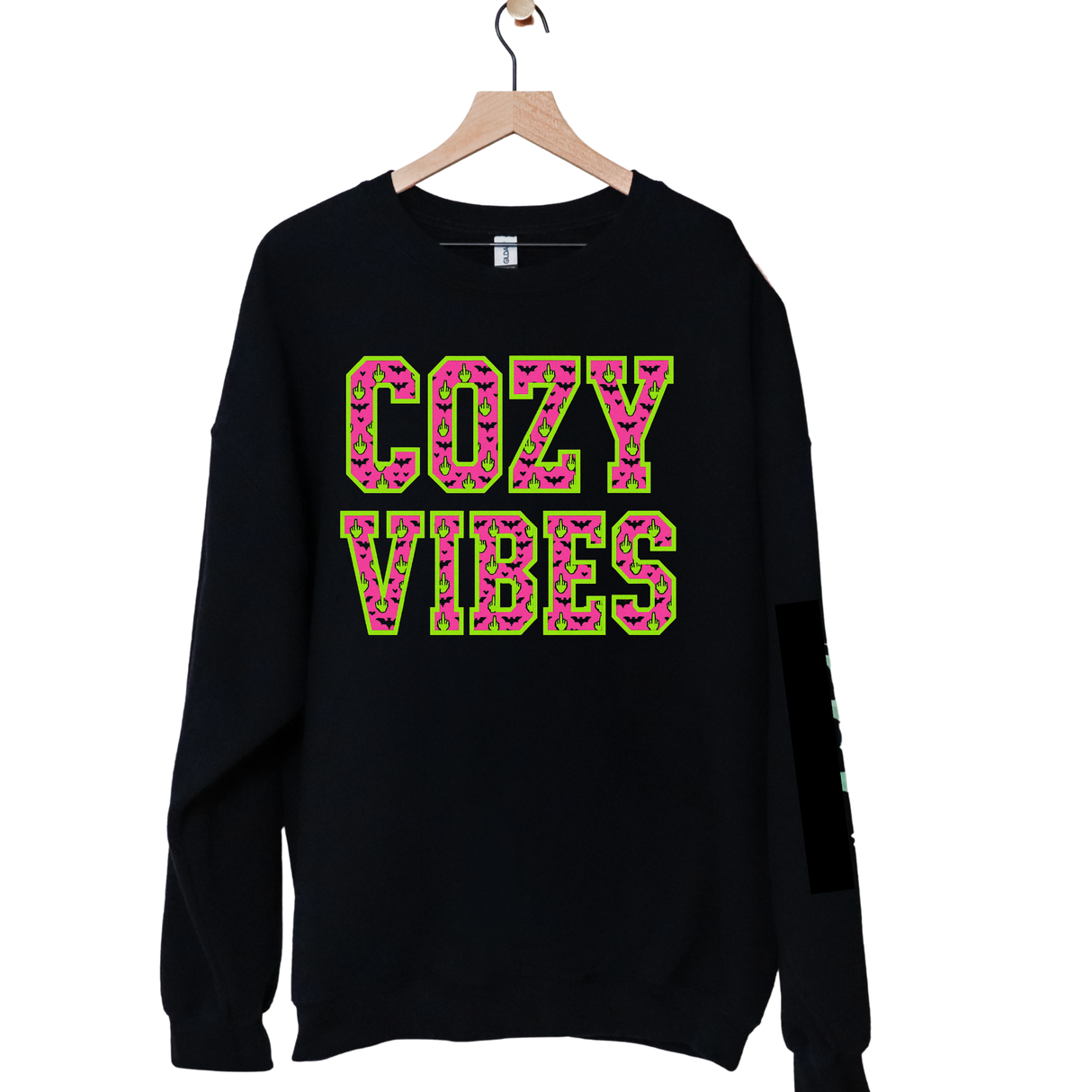 COZY VIBES MIDDLE FINGER SWEATSHIRT