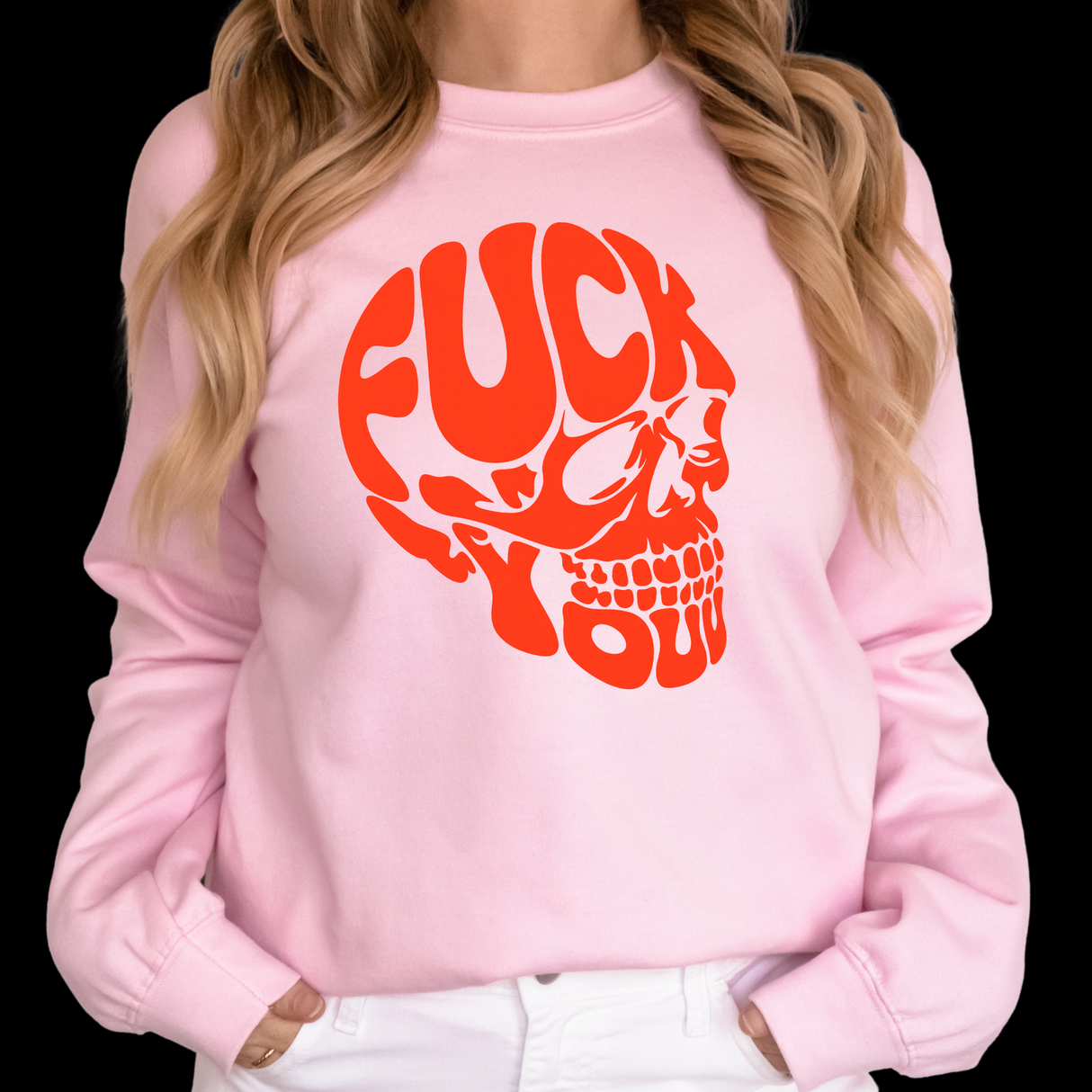 96. F*CK YOU SKULL IN RED