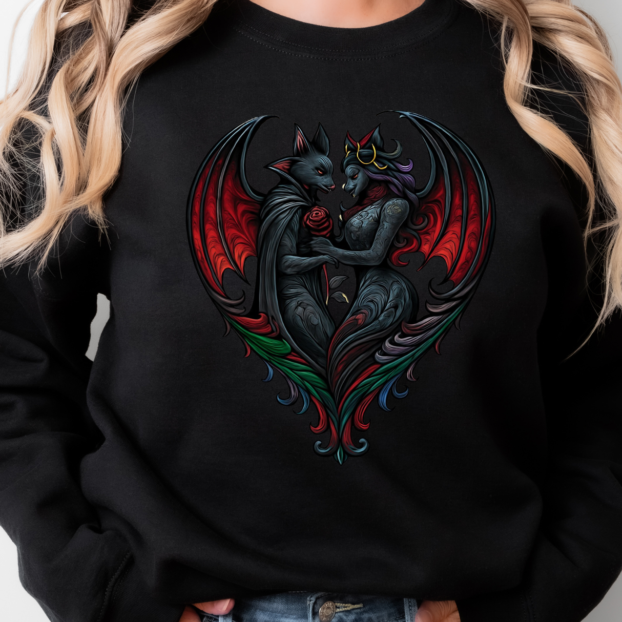 120. DARK GOTHIC VAMPIRE BATS IN LOVE