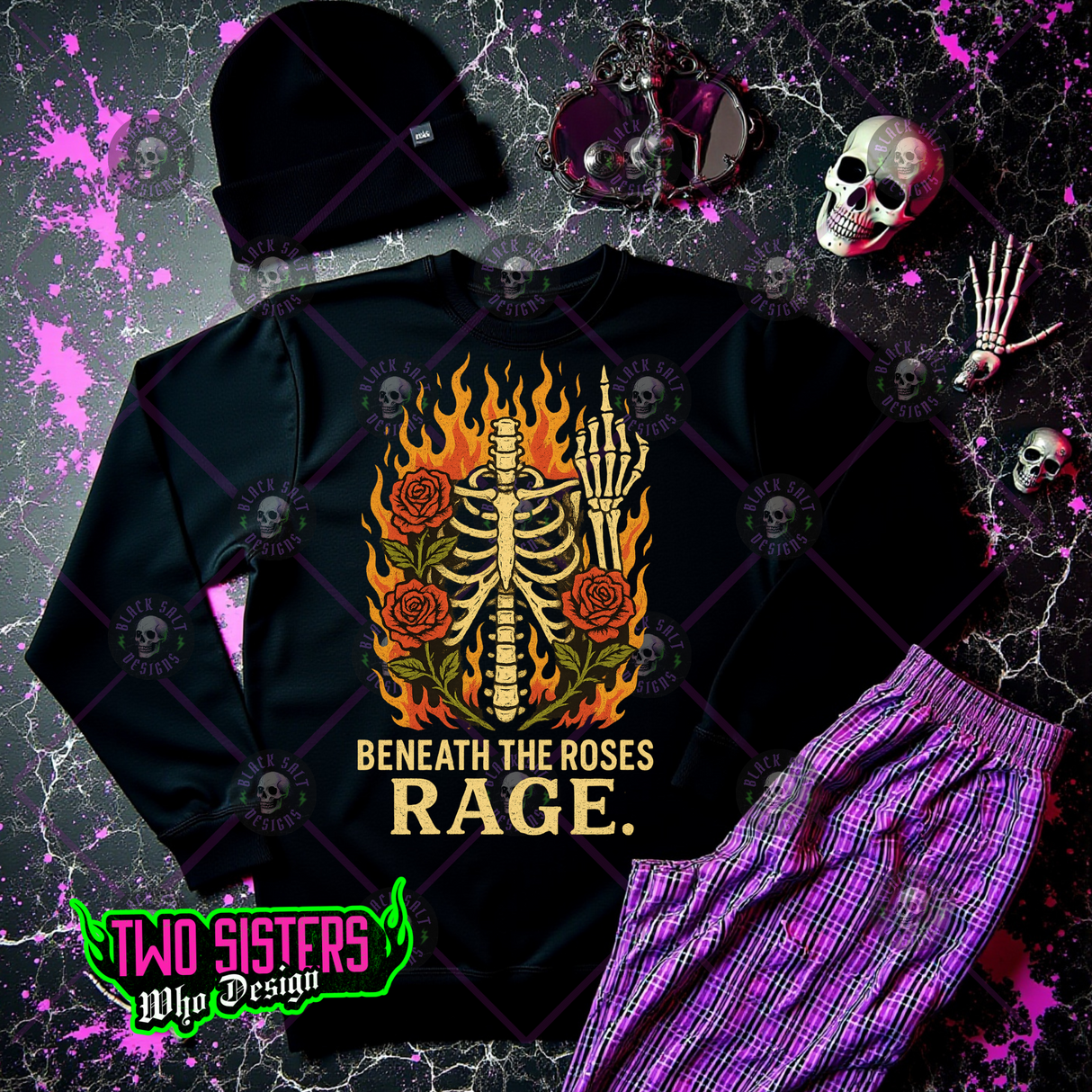 Beneath the Roses, Rage.  Zip UP, TShirt, Sweatshirt or Hoodie